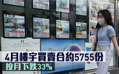 土地註冊處數據｜4月樓宇買賣合約5755份 按月下跌33%