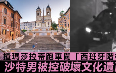 沙特男揸跑車夜闖羅馬地標「西班牙階梯」 被控破壞文化遺產