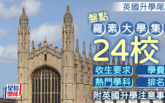 英國升學尾班車｜盤點羅素大學集團24校收生要求/學費/熱門學科/排名/注意事項