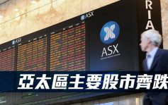 亞太區主要股市齊跌 澳洲股市跌50點