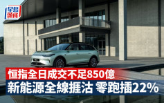 收市速遞｜恒指全日成交不足850億 新能源全線捱沽 零跑插22%