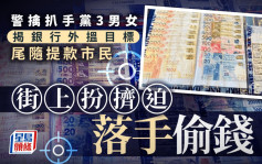 印尼扒手黨北角銀行外「搵食」 尾隨提款市民製造擠迫落手 警拘3男女