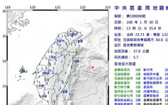 台東發生5.7級地震 台北花蓮有震感