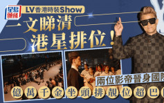 LV香港时装Show丨一文睇清港星排位！两个影帝晋身国际级  不及呢个亿万千金巴闭