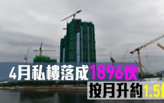 差估署数据｜4月私楼落成1896伙 按月增约1.5倍