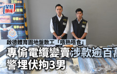 啟德體育園地盤散工「唔熟唔食」 專偷電纜變賣涉款逾百萬 警埋伏拘3男