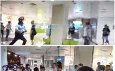 【逃犯條例】燒衣示威者逃入大埔超級城 保安拒警進入