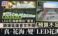 东九文化中心「花海」惹议 文件揭预算不足「真杜鹃花海」变「LED花海」 料3.26办亮灯仪式