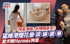 「拜金港姐」半裸晒豪宅！180度望維港煙花景設施豪華  愛犬瞓Hermès狗窩