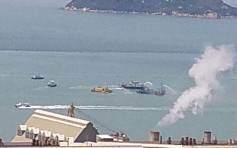 渔船屯门海面起火浓烟冲天　2船员获救