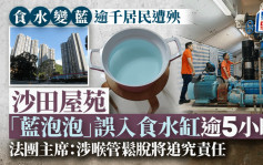 沙田屋苑食水變藍被揭「藍泡泡」誤入食水缸 逾5小時後揭發逾千居民受影響 法團主席：涉喉管鬆脫將追究責任｜Juicy叮