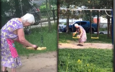 俄90岁老妇粪便抹公园秋千 望驱赶小孩改成花园
