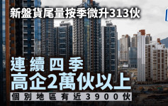 新盤貨尾量連續四季高企2萬伙以上 個別地區有近3900伙 中原：承接力放緩