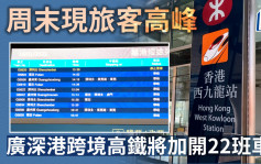 北上注意│周末现旅客高峰 广深港跨境高铁将加开22班车（附班次详情）