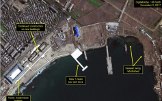 卫星照片揭秘 北韩疑建导弹潜艇