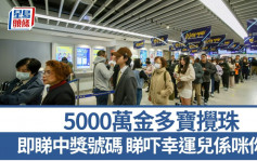 六合彩｜5000万复活节金多宝结果出炉  头奖1.5注中每注派逾3400万