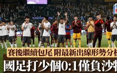 世盃外｜國足半場打少個0:1僅負沙特 賽後繼續包尾 附最新出線形勢分析