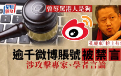 攻擊專家學者 微博1120個賬號被禁言 包括曾辱罵港人的孔慶東