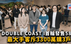 DOUBLE COAST I首轮发售58伙 最大手客斥3300万购3户 