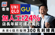 香港UNIQLO及GU加薪高達24% 前線員工起薪1.7萬元
