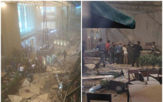 【倒塌一刻曝光】印尼证交所塌钢架 最少72人受伤