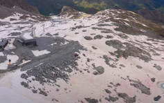 阿爾卑斯山冰川染粉紅色 專家揭氣候變化之禍
