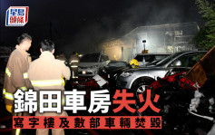 錦田車房失火 寫字樓及數部車輛焚毀