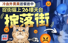 外卖员送餐途中捉猫上26楼掟落街  警方：已介入调查︱有片