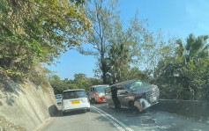 山頂道七人車炒壆 尾隨私家車撞上釀2傷