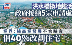 洪水橋換地趨活躍 政府接納5宗申請處理 業界：純商業發展不合時宜 倡40%改劃住宅