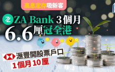 定存攻略｜銀行高息吸新客 ZA Bank推3個月6.6厘 短賺825元