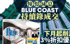 憧憬減息 Blue Coast持續錄成交 下月起削減3%折扣優惠