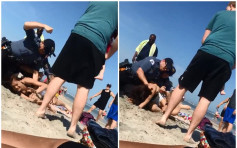 美國2警沙灘內毆打20歲女子