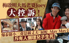 梅啟明大馬老婆Joey大控訴！爆泰籍小三背景稱丈夫「屈蛇」May May公屋  斥有人懶理兒子生死拒接電話丨獨家