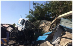 彰化公路两工程车追撞　现场一度严重塞车