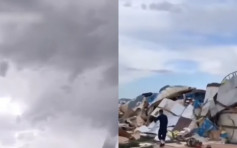 龍捲風吹襲內蒙33人受傷 逾100頂蒙古包吹毀 