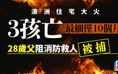 澳洲住宅大火「吞噬」7孩致3死   28岁父亲阻消防救人被捕