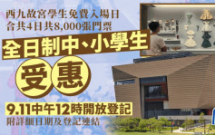 西九故宮首辦學生免費入場日 合共4日提供8,000張門票 9.11中午可登記（附連結）