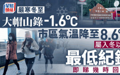 天气｜天文台：周末及圣诞节持续寒冷 一区仅得5度 即睇气温几时回升