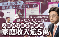 高才通︱孙玉菡：八成人已就业 大部分从事金融创科家庭收入逾5万