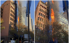 雪梨市中心金融區裝修中樓宇大火