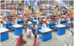 巴西超市货架骨牌式倒塌 女店员身亡8人伤