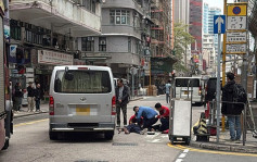 旺角弼街客貨車撞傷男途人  送院治理