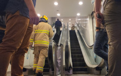 灣仔銀行扶手電梯閉門失火 消防救熄