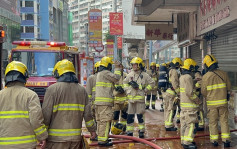 筲箕灣兩餸飯餐廳起火冒濃煙 消防拖喉救熄