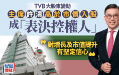 TVB大股東變動 主席許濤高於市價入股成「表決控權人」：對增長及市值提升有堅定信心