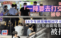 18少年纠党吓唬同学不果 葵广集结被休班警举报 反黑组到场拉人