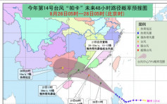 內地發颱風黃色預警　帕卡明將在廣東沿海登陸