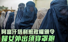 阿富汗塔利班領袖下令 婦女須穿全身罩袍 