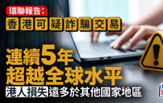 環聯稱港可疑詐騙連續5年超全球 人均損失3.3萬 零售業騙案激增 金融為何減少？